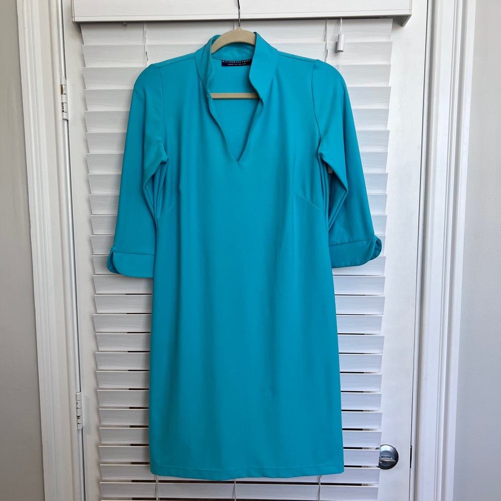 Katherine Way Coco Dress - EUC - Teal Blue - Size Small